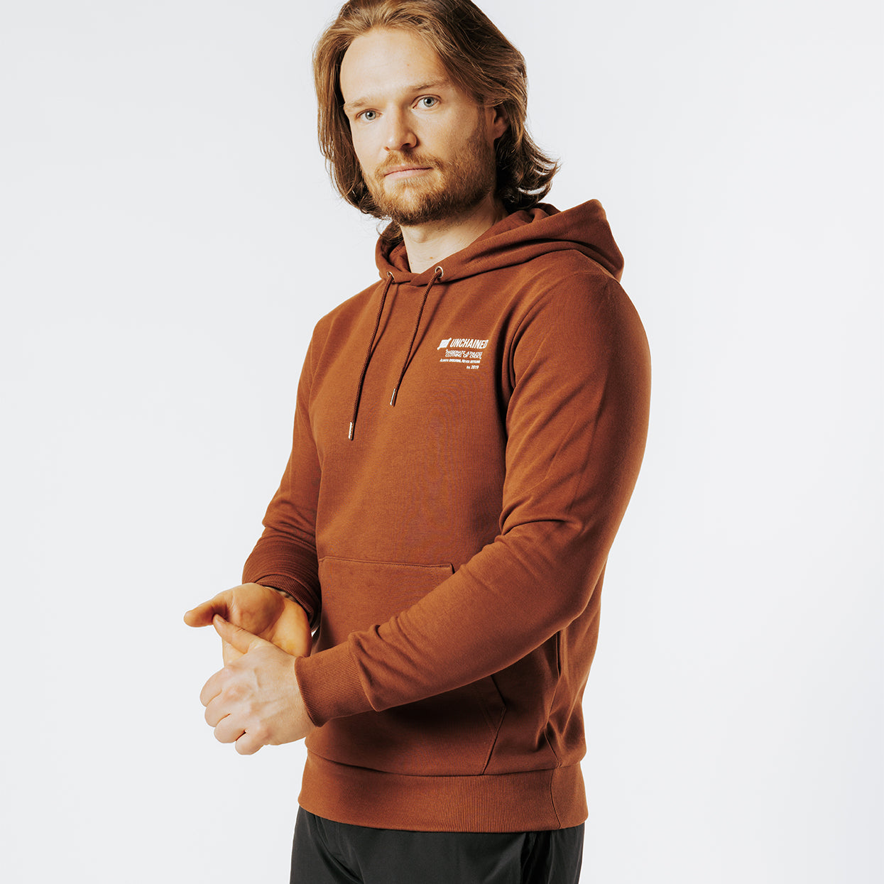 HOODIE ICONIC MIXTE terracotta