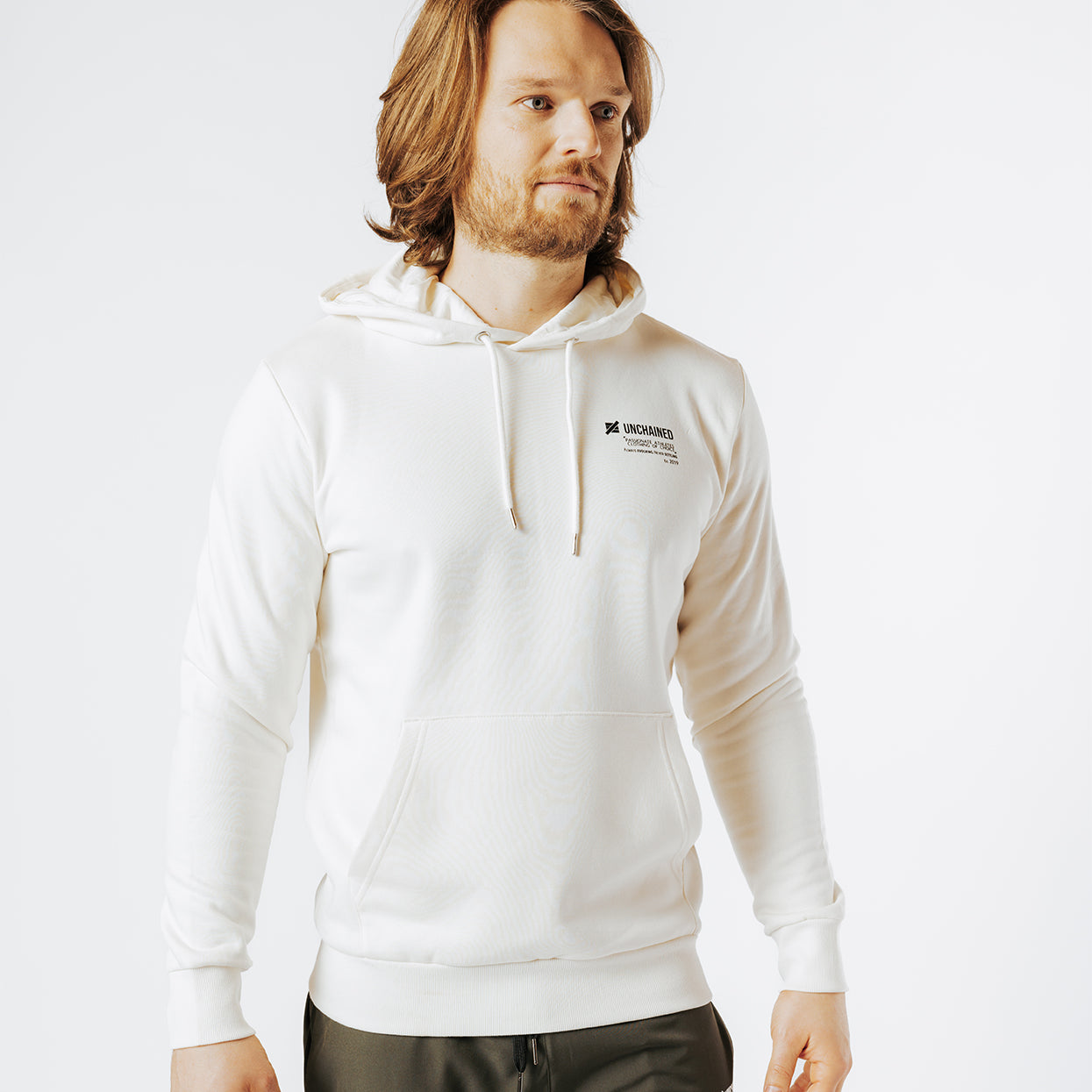 HOODIE ICONIC MIXTE creamy white