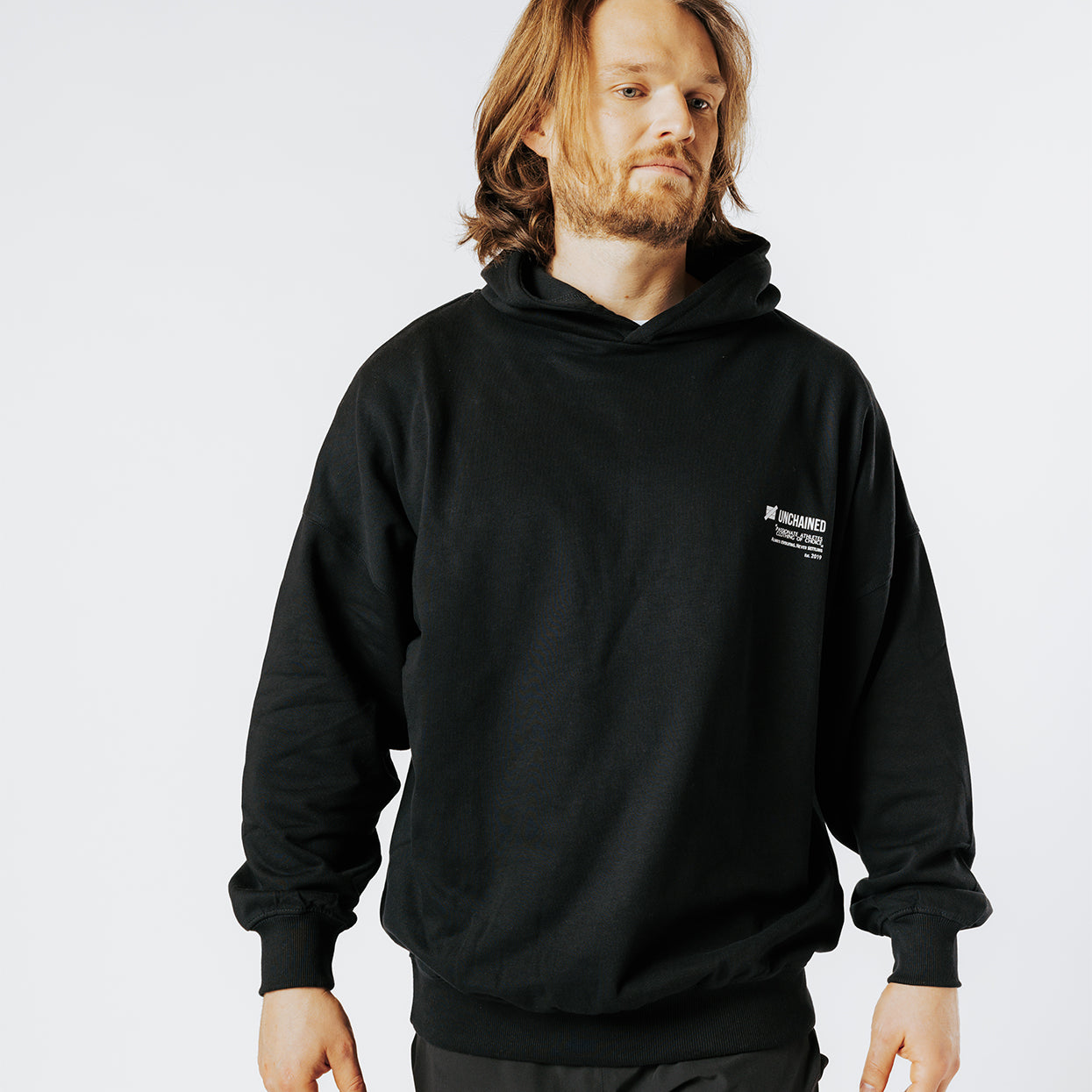 HOODIE OVERSIZED MIXTE noir
