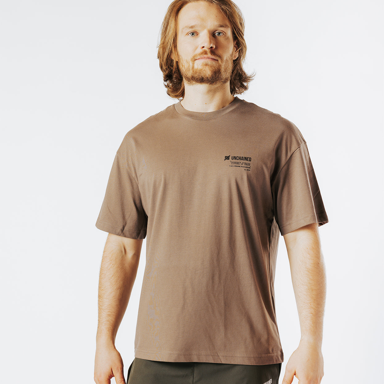 T-SHIRT OVERSIZE ICONIC MIXTE taupe