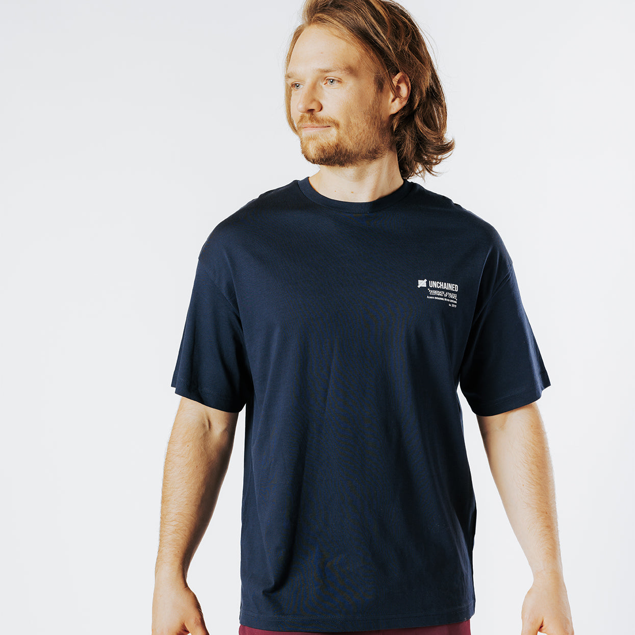 T-SHIRT OVERSIZE ICONIC MIXTE bleu marine