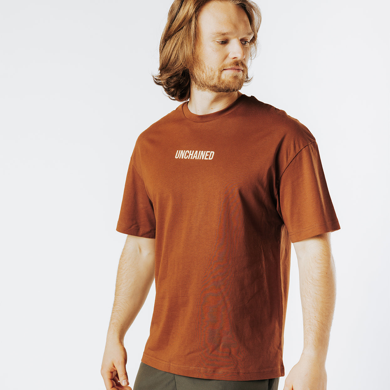 T-SHIRT OVERSIZED MIXTE DARE TO BEGIN Terracotta