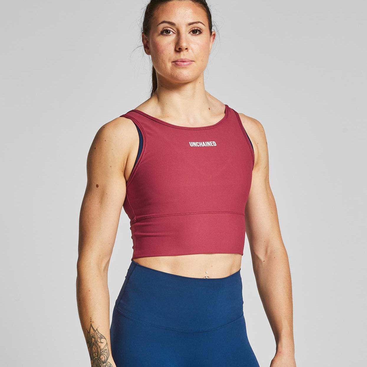 CROP TANK TEXTURE UNCHAINED HOPEFUL